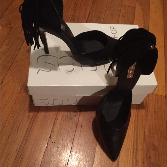 "Not Cha Momma' s" Black heels 😂TOPSHOP - Picture 6 of 7